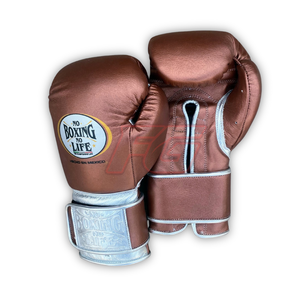 No Boxing No Life Training Sparring boxing <b>Gloves</b> Full Finger Structure Hook Loop Fastening Leather Build <b>Moisture</b> Wicking - Product Image 2