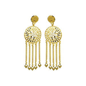 Joyería nupcial de diseño turco al por mayor, chapada en oro de 14K, 18K y 24K, estilo Dubái, árabe y africano, conjunto de joyería larga. - Product Image 4
