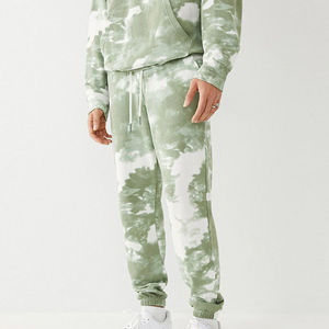 Mens Green Solid Cotton/Polyester <b>Lightweight</b> <b>Hoodie</b> Tracksuit Set Casual Hooded Sweatshirt and Jogger Pants Streetwear Outfit - Product Image 6