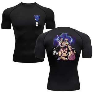 Custom <b>Anime</b> Printed Rash Guard Men Women Short Sleeve Compression <b>Shirt</b> UPF50 Quick Dry Surfing Gym Training Wear - Product Image 2