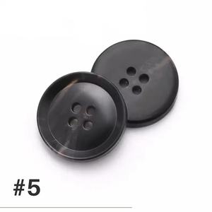 High Quality Custom Round 4-Hole Buffalo Horn Animal Style Durable <b>Handmade</b> Sewing Buttons for <b>Clothes</b> Shirt Suit buffalo bone - Product Image 2