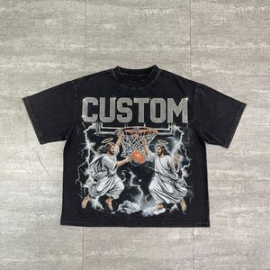 Camisetas Personalizadas con Impresión DTG, Estilo Oversize, con Pedrería y Efecto Desgastado para Hombre - Product Image 6