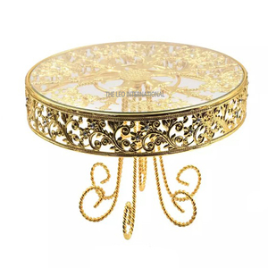Creative Style Tea Party Cupcake Stand Gold Polished Rounded Top <b>Cake</b> Stands With Best Material Serving Platter in <b>Gift</b> <b>Box</b> - Product Image 4