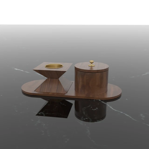 ArabesqueAura Wooden Bakhoor Burner Set Premium Handmade <b>Incense</b> <b>Holder</b> with Elegant Arabic Pattern for Oud & Bakhoor - Product Image 3