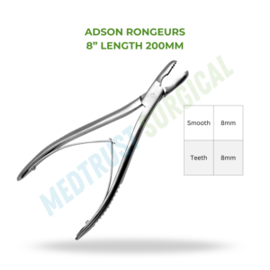 Adson Rongeur 8 Inch 200mm Neurosurgery <b>Bone</b> Rongeur Orthopedic <b>Surgical</b> <b>Bone</b> Cutting <b>Instrument</b> - Product Image 2