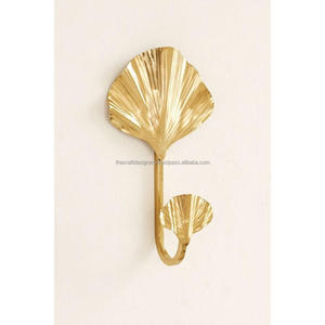 Handmade Luxury Palm Tree <b>Hooks</b> Gift Sets Wall Decor Cast Brass Gold Finish Wall <b>Hooks</b> For Cloths <b>Towel</b> Holder Hot Sell - Product Image 4