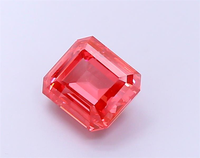Diamante Cultivado en Laboratorio con Certificación IGI, Corte Esmeralda de 3.27 CT, Excelente, Rojo Intenso VS1, CVD/HPHT, Alta Calidad, Perforado con Láser, Suelto