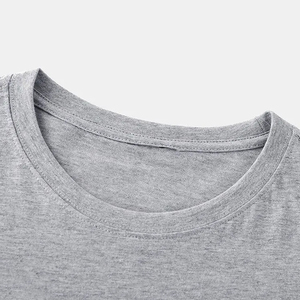 เสื้อยืดแขนสั้นสีเทาคุณภาพสูงสำหรับผู้ชาย คอกลม พิมพ์ลายการ์ตูนแมว สไตล์ลำลอง ทรงปกติ ผ้าเจอร์ซีย์คอตตอน 100% - Product Image 3