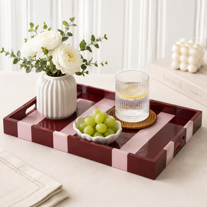 Plateau en MDF laqué de haute qualité, fait main, décoratif, plateau de service personnalisé, décoration intérieure en bois, exportateur en gros - Product Image 1