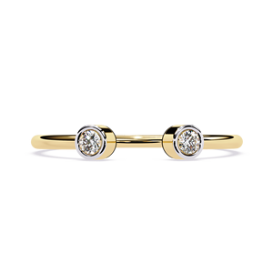 Anillos Apilables Clásicos y Sencillos de Oro Sólido de 14K con Diamantes Cultivados en Laboratorio CVD HPHT, para Uso Diario - Product Image 3