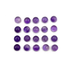 Natural Amethyst Round Cabochon Loose Gemstone Lot 4-<b>10</b> MM 100 CT Amethyst Gemstone For Jewelry Making - Product Image 1