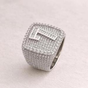 Luxury 925 <b>Sterling</b> <b>Silver</b> Round Brilliant Cut Moissanite Bezel Setting Hip Hop Engagement <b>Ring</b> for Women <b>Men</b> Unisex - Product Image 5