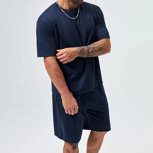 เสื้อยืดแขนสั้นผู้ชาย OEM แบบสั่งทำพิเศษ ผ้าใยไผ่ 100% เป็นมิตรกับสิ่งแวดล้อม พร้อมกางเกงขาสั้นเข้าชุด สำหรับฤดูร้อน - Product Image 3