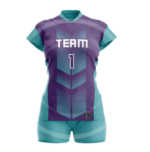 Tenue de volley-ball pour performance athlétique, personnalisable avec logo d'équipe, maillot et short légers pour les matchs - Product Image 2