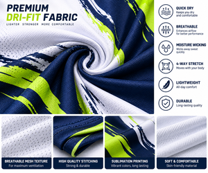 Custom Pickleball <b>Jersey</b> <b>Shorts</b> Set Men's V-Neck Pockets Quick Dry Breathable Heat-Transfer Printing Anti-UV 100% Polyester - Product Image 3