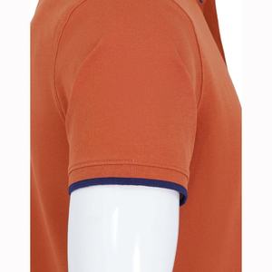 High Quality 100% Cotton Slim Fit Knitted for T-Shirt Custom Logo Formal Garment Washed Turtleneck Collar Short Sleeve 480g - Product Image 4