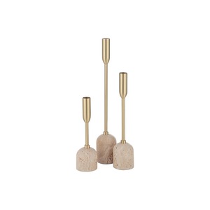 Portavelas de Lujo de Mármol Blanco en Forma de Cubo con Anillo Dorado, Moderno y Elegante, Hecho a Mano, para Decoración del Hogar - Product Image 3