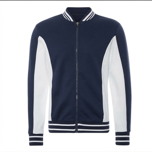Chaqueta Varsity para Hombre, Transpirable, de Secado Rápido, con Cierre de Cremallera, Corte Regular, Tejido de Punto, Venta al Por Mayor - Product Image 4
