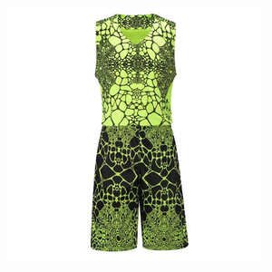 Conjunto de Camiseta de Baloncesto sin Mangas para Hombre, Estampado Geométrico, Poliéster, Absorbe la Humedad, Ajustado, Ropa Deportiva de Verano - Product Image 1
