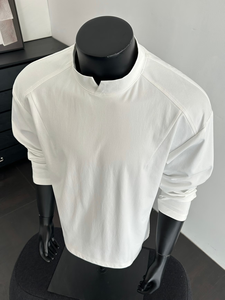 T-shirt à manches longues pour homme, col rond, coupe ample, imprimé personnalisé 2024, coton respirant et écologique, style vintage - Product Image 4