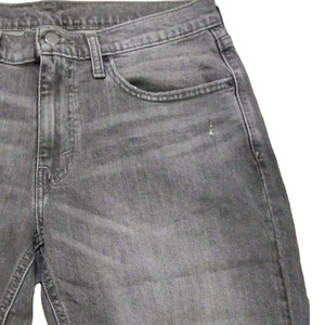 Pantalones Cortos de Mezclilla Lavada para Hombre, Desgastados, con Dobladillo, Cintura Media, Cierre de Cremallera, 100% Algodón, Largo hasta la Rodilla - Product Image 2