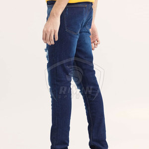 Pantalones vaqueros de moda al por mayor con MOQ bajo para hombre, pantalones vaqueros de diseño personalizado de última moda para venta en línea - Product Image 2