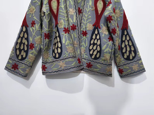 Floral Embroidered Suzani Vintage <b>Velvet</b> Cotton Filled Reversible <b>Womens</b> Bomber <b>Jacket</b> Autumn/Winter/Summer OEM Wholesale Gift - Product Image 3