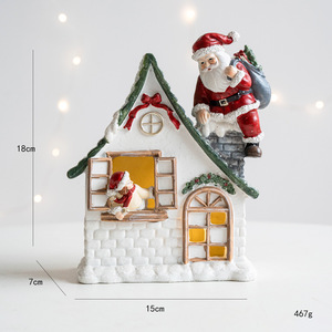 Dropshipping Shopify Resin Christmas <b>Tree</b> Rocking Horse House Tabletop Decor Holiday Home Festive Decoration - Product Image 1