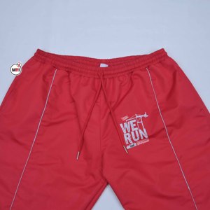 Red Color Full Length Sporty Jogging Pants with Embroidery Logo and <b>Drawstring</b> Waist Manufacturer MRI Made Custom Design <b>Trouser</b> - Product Image 3