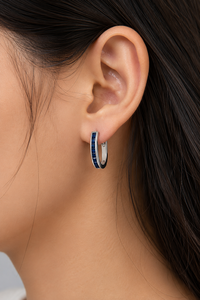 Boucles d'oreilles en rubis en argent sterling 92,5 KLST-30940 - Product Image 5