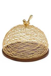 ถาดเสิร์ฟทองเหลืองงานฝีมือแบบหนาพิเศษ พร้อมขอบแกะสลักลายดอกไม้และผิวเคลือบเงา - Product Image 2