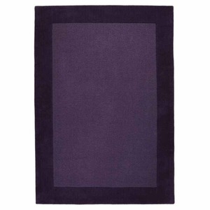 Luxury New Zealand Wool Hand Tufted Area Rug Minimalist Purple Two Tone Border Carpet for Living Room Bedroom Custom Size Rug - Product Image 6