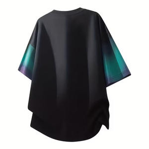 T-shirt tricoté à manches courtes pour homme, imprimé tie-dye de haute qualité, coupe ample, respirant, infroissable, impression numérique tendance - Product Image 3