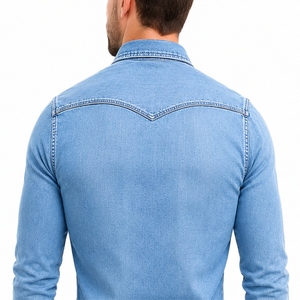 Camisa de Mezclilla Personalizada para Hombre, Calidad Premium, Mezclilla Suave, Corte Regular, Estilo Vintage Ajustable, Ecológica, Antiarrugas - Product Image 6