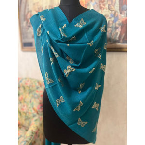 Exclusive New Arrival Collection of Premium Fine <b>Wool</b> Foil Printed Stoles 70x200cm Elegant Soft Warm Lightweight Fashion <b>Scarves</b> - Product Image 5