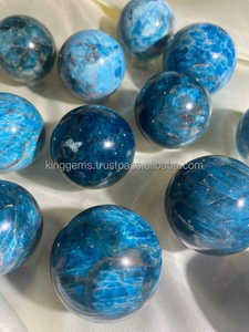 Natural Blue Apatite Polished <b>Crystal</b> <b>Sphere</b> Healing Stone - Product Image 4
