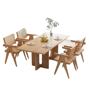 Nouveau produit ensemble de restaurant en bois de teck massif pour meubles de salle à manger modernes ensemble de table à manger en vente - Product Image 1