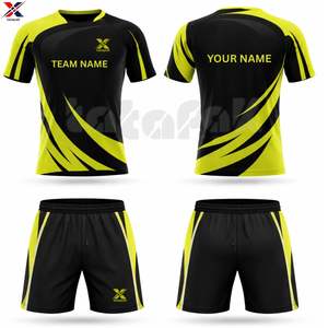 Camisetas de Fútbol 7V7 Ligeras y Transpirables, Cuello en V, Manga Corta, Nombre del Jugador Personalizado, Nombre del Equipo, 100% Poliéster, Uniforme de Secado Rápido - Product Image 5