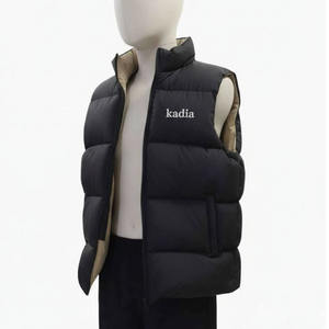 Veste sans manches pour homme, grande taille, imperméable, fermeture éclair, doublure en coton, style décontracté, doudoune d'hiver - Product Image 6