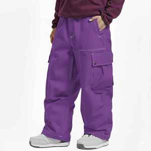 Pantalones Térmicos Estilo Cargo con Dobladillos Reforzados de Doble Capa para Mayor Durabilidad, Pantalones para Esquí y Nieve - Product Image 2