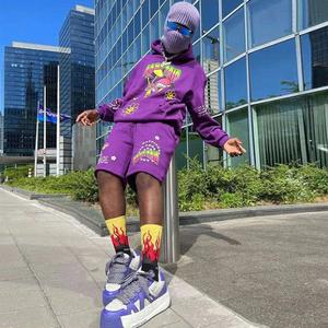 Conjunto de 2 piezas personalizado para hombre, Camiseta con cuello de patrón sólido y pantalones cortos de algodón, traje de verano con estampado gráfico, novedad de 2025 - Product Image 5