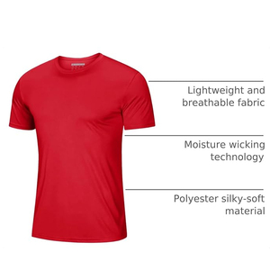 Camisetas de Gimnasio Personalizadas con Serigrafía, de Algodón/Fibra de Bambú, al por Mayor, Ecológicas, Antiolor, de Secado Rápido, Deportivas, Canadá DDP - Product Image 1