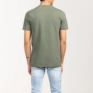 Camisetas de Hombre al por Mayor, Personalizadas, 100% Algodón, con Logotipo Impreso por Transferencia de Calor en la Parte Delantera, de Secado Rápido, Transpirables, Cuello en V, Manga Larga, Corte Regular - Product Image 5