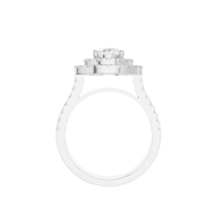 Bague de fiançailles ovale de luxe en diamant de laboratoire double halo VVS VS1, bijoux en or 14K, pierre centrale 1,50 CT, pierres latérales, tendance