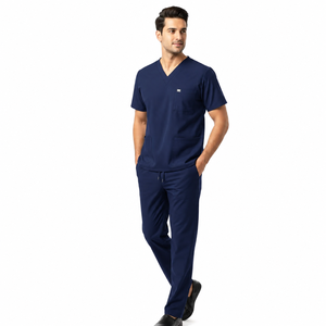Comfort Fit 100% Cotton Healthcare Uniform Medical <b>Scrub</b> <b>Sets</b> for Unisex Hospital Nurse Professional <b>Scrub</b> Suit - Product Image 1