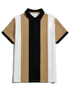 เสื้อโปโลลำลองไซส์ใหญ่สำหรับฤดูร้อน เสื้อผ้าสตรีทแวร์ แห้งเร็ว ระบายอากาศได้ดี เสื้อโปโลแขนสั้นผู้ชาย - Product Image 3