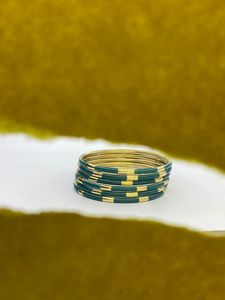 Premium Resin & Brass <b>Bangles</b> Set for Women Handmade Designer Stackable Bracelets Elegant <b>Gold</b> Plated Finish Fashion Jewelry - Product Image 2