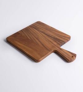 Planche à découper en bois de noyer de grande taille, couleur naturelle, personnalisée, avec poignée, style américain - Product Image 1