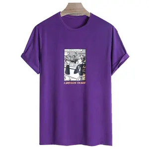 High Quality Men's Blank Cotton Crew Neck T-shirt Printing Plus Size Plain Custom Unisex Tshirts Quick Moisture Wicking Athletic