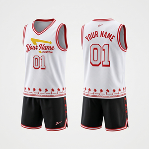 Ensemble d'uniformes de basket-ball réversibles personnalisés par sublimation pour hommes |   Ensemble d'entraînement avec maillot et short imprimés numériquement avec le nom, le numéro et le logo OEM - Product Image 1